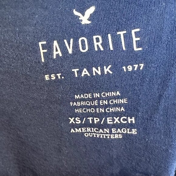 American Eagle Navy Blue Cropped Tank - Extra Small - Picture 2 of 5